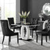 Giovani 4 Black Dining Table & 4 Black Belgravia Black Leg Chairs