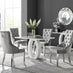 Giovani 4 Grey Dining Table & 4 Grey Belgravia Chairs