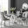 Giovani 4 Grey Dining Table & 4 Grey Belgravia Chairs