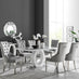 Giovani 6 Grey Table & 6 Elephant Grey Belgravia Chairs