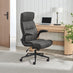 Greer Black Faux Leather Executive Swivel Office Chair
