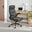 Greer Black Faux Leather Executive Swivel Office Chair