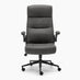 Greer Black Faux Leather Executive Swivel Office Chair