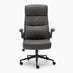 Greer Black Faux Leather Executive Swivel Office Chair