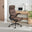 Greer Brown Faux Leather Executive Swivel Office Chair