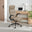 Greer Beige Faux Leather Executive Swivel Office Chair