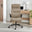 Greer Beige Faux Leather Executive Swivel Office Chair