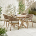 Hamburg & Asa Wood & Wicker 4 Seat Garden Dining Set