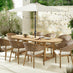 Hamburg & Asa Wood 8 Seat Extending Table Garden Dining Set