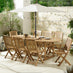 Hamburg Wood 8 Seat Extending Table Garden Dining Set