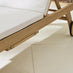 Hamburg Wood Garden Sun Lounger With Sliding Side Table