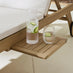 Hamburg Wood Garden Sun Lounger With Sliding Side Table