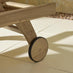 Hamburg Wood Garden Sun Lounger With Sliding Side Table