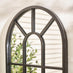 Harris Black Large Arched Window 120x40cm Garden Mirror