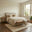 Hayden Beige Fabric Ottoman Double Bed Frame