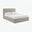 Hayden Beige Fabric Ottoman Double Bed Frame