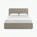 Hayden Beige Fabric Ottoman Double Bed Frame