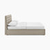 Hayden Taupe Velvet Ottoman Double Bed Frame