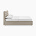 Hayden Taupe Velvet Ottoman Double Bed Frame
