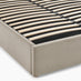 Hayden Taupe Velvet Ottoman Double Bed Frame