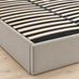 Hayden Beige Fabric Ottoman King Size Bed Frame