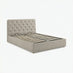 Hayden Beige Fabric Ottoman King Size Bed Frame