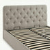 Hayden Beige Fabric Ottoman King Size Bed Frame