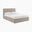Hayden Taupe Velvet Ottoman King Size Bed Frame