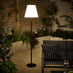 Helia Cream & Black Solar Outdoor Floor Light