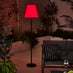 Helia Cream & Black Solar Outdoor Floor Light