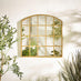 Hinton Gold Medium Arched Window 70x70cm Garden Mirror