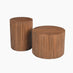 Hood Round Walnut Wood Coffee Table
