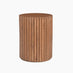Hood Round Walnut Wood Side Table