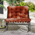 Hydra Black Metal & Orange Garden Rocking Chair
