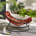 Hydra Black Metal & Orange Garden Rocking Chair