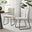 2x Halle Taupe Fabric Dining Chairs Black Legs