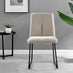 Leonardo Oak Effect Dining Table & 4 Halle Taupe Fabric Chairs
