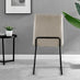 Palma Beige Stone Effect Round Dining Table & 4 Taupe Halle Chairs