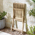 Tari & Hamburg Wood 4 Seat Round Table Garden Dining Set