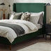 Hana Green Recycled Fabric Double Bed Frame