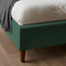Hana Green Recycled Fabric Double Bed Frame
