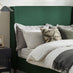 Hana Green Recycled Fabric Double Bed Frame