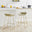 2x Harper Taupe Beige Plastic Counter Stools Gold Legs