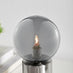 Hattie Smoked Glass & Silver Industrial Dimmable Table Lamp