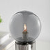 Hattie Smoked Glass & Silver Industrial Dimmable Table Lamp