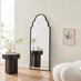 Hima Black Large Arch Wall Mirror