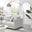 Holden Gold and White Marble Arc Standing Floor Lamp