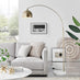 Holden Gold and White Marble Arc Standing Floor Lamp