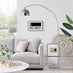 Holden Silver Metal Arc Standing Floor Lamp