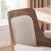 Hoomz Cream Fabric and Wood Swivel Office Chair